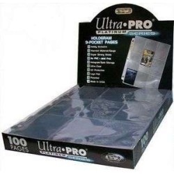 Boite platinum de 100 feuilles ultra pro à 9 cases pour classeur