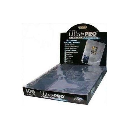 Boite platinum de 100 feuilles ultra pro à 9 cases pour classeur
