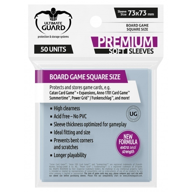Protège-cartes Ultimate Guard transparente Premium Square Protège-cartes Ultimate Guard transparente Premium Square