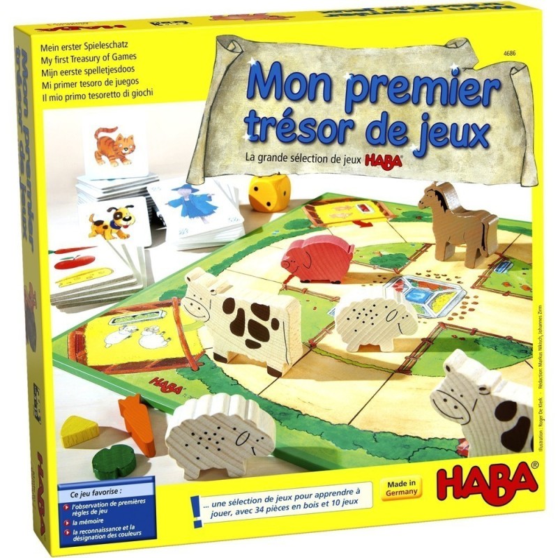 Jeux de société Mon premier trésor de jeux - La grande selection de jeux Haba Jeux de société Mon premier trésor de jeux - La grande selection de jeux Haba