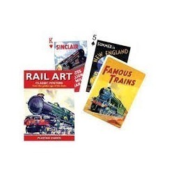 Jeu de cartes Piatnik de 54 cartes illustrés Rail Art