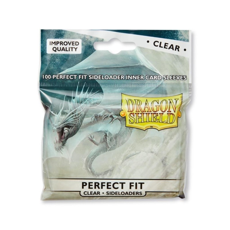 Protège-cartes Dragon Shield - 100 Standard Perfect Fit Sideloaders Clear : Nalvapo Protège-cartes Dragon Shield - 100 Standard Perfect Fit Sideloaders Clear : Nalvapo