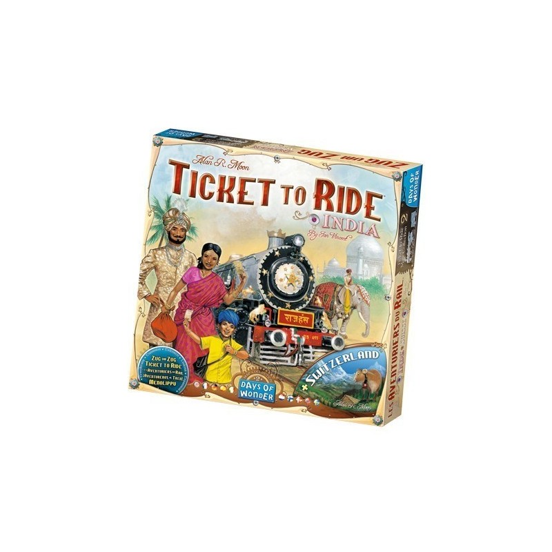Jeux de société - Les Aventuriers du Rail - Extension : Inde & Suisse