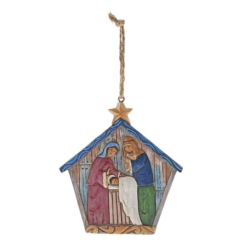 Figurine Jim Shore Suspension Noël Crèche - Holy Family Hanging Ornament Figurine Jim Shore Suspension Noël Crèche - Holy Family Hanging Ornament