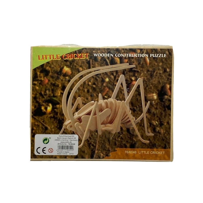 Construction en bois Puzzle petit Cricket A4 Construction en bois Puzzle petit Cricket A4