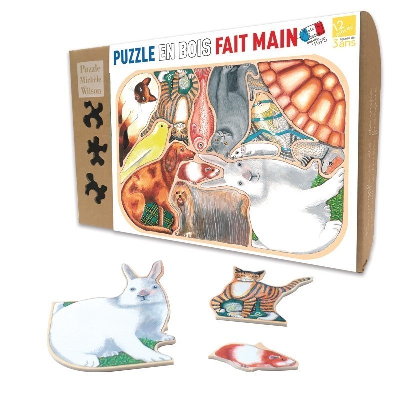 Puzzle Michèle Wilson : Tard - Animaux familiers en folie - 12 Pièces Puzzle Michèle Wilson : Tard - Animaux familiers en folie - 12 Pièces