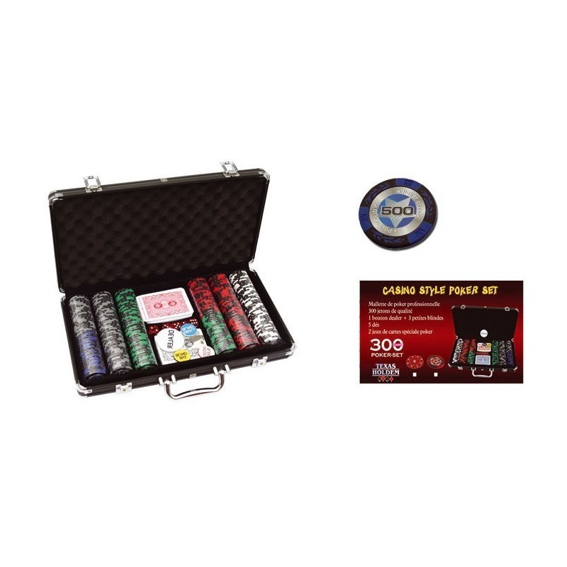 Mallette de poker 300 jetons Crown Mallette de poker 300 jetons Crown