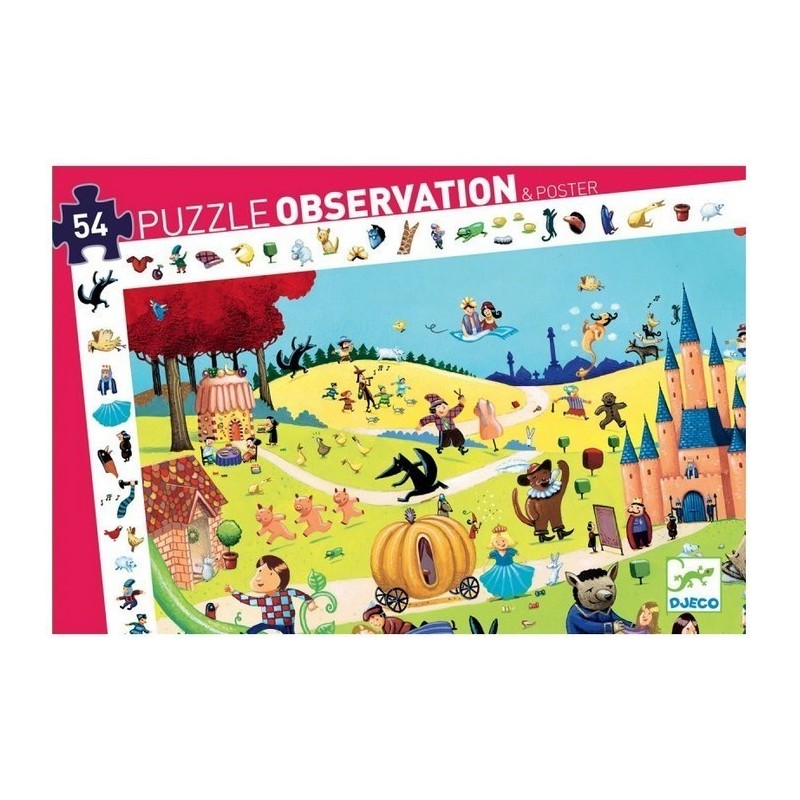 Puzzle Djeco Observation - Les Contes - 54 pièces Puzzle Djeco Observation - Les Contes - 54 pièces