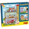 Puzzle HABA - Ma Petite Caserne de Pompiers - 3 x 24 Pièces