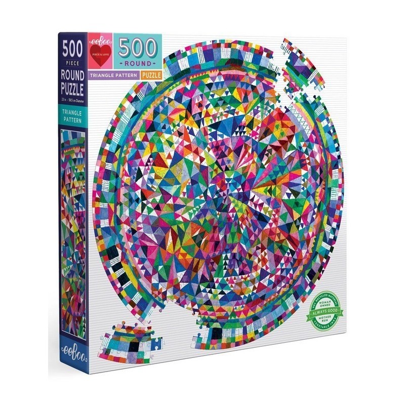 Puzzle Eeboo : Motif Triangle - 500 Pièces Puzzle Eeboo : Motif Triangle - 500 Pièces