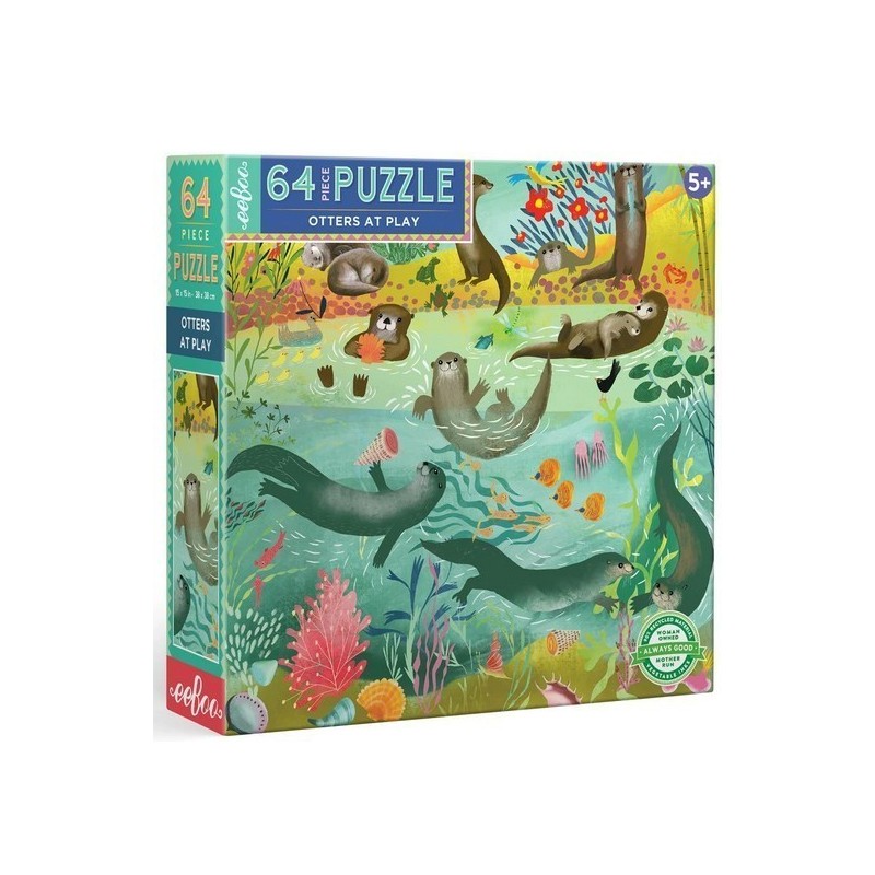 Puzzle Loutres en jeu - 64 pièces Puzzle Loutres en jeu - 64 pièces
