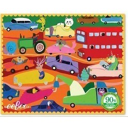 Mini Puzzle Retro - Voitures en Ville - 36 pièces