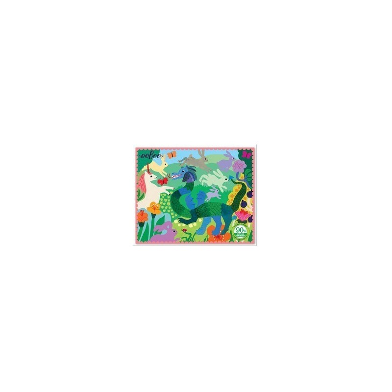 Mini Puzzle Retro - Licorne et Dragon - 36 pièces Mini Puzzle Retro - Licorne et Dragon - 36 pièces
