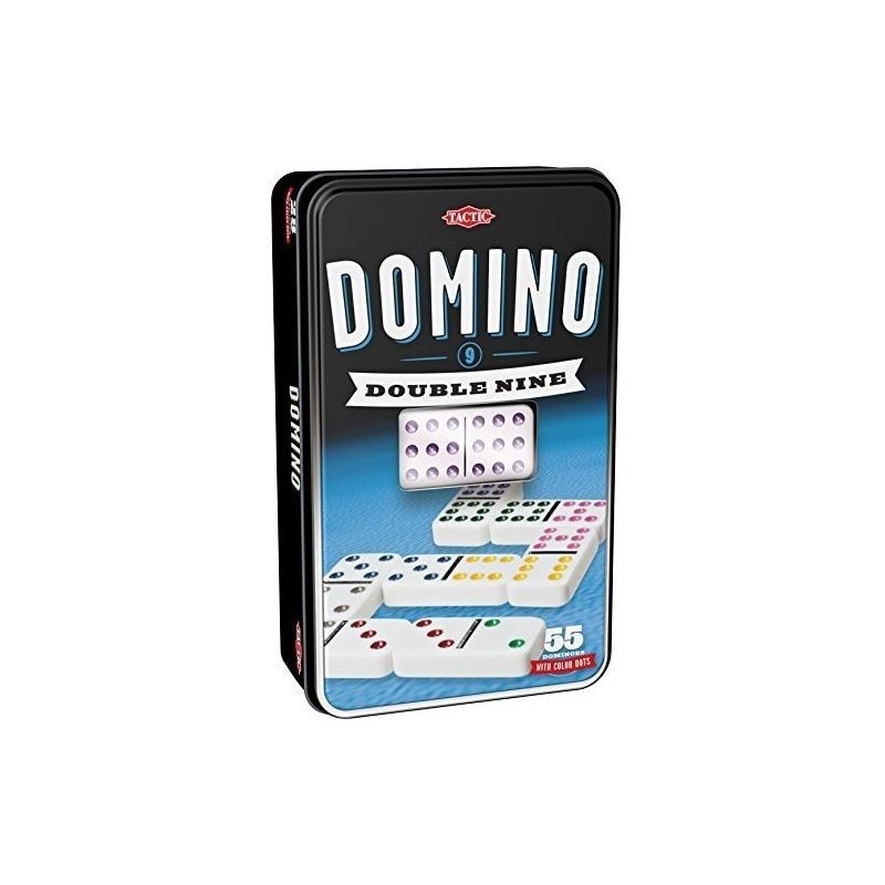 Domino double 9 - Boîte en Métal Domino double 9 - Boîte en Métal