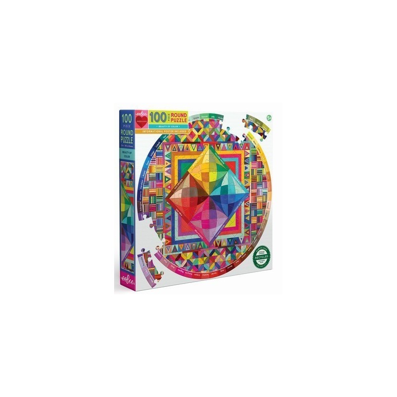 Puzzle Eeboo pièces Géantes : Beauté de la couleur - 100 Pièces Puzzle Eeboo pièces Géantes : Beauté de la couleur - 100 Pièces