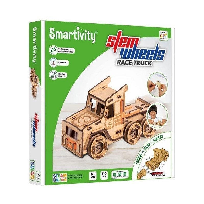 Puzzle Smartivity Steem Wheels - Roues motrices - Camion de Course Puzzle Smartivity Steem Wheels - Roues motrices - Camion de Course