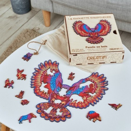 Puzzle Créatif Puzzle :  - La Chouette Somptueuse - 124 pièces