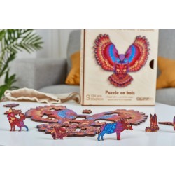 Puzzle Créatif Puzzle :  - La Chouette Somptueuse - 124 pièces