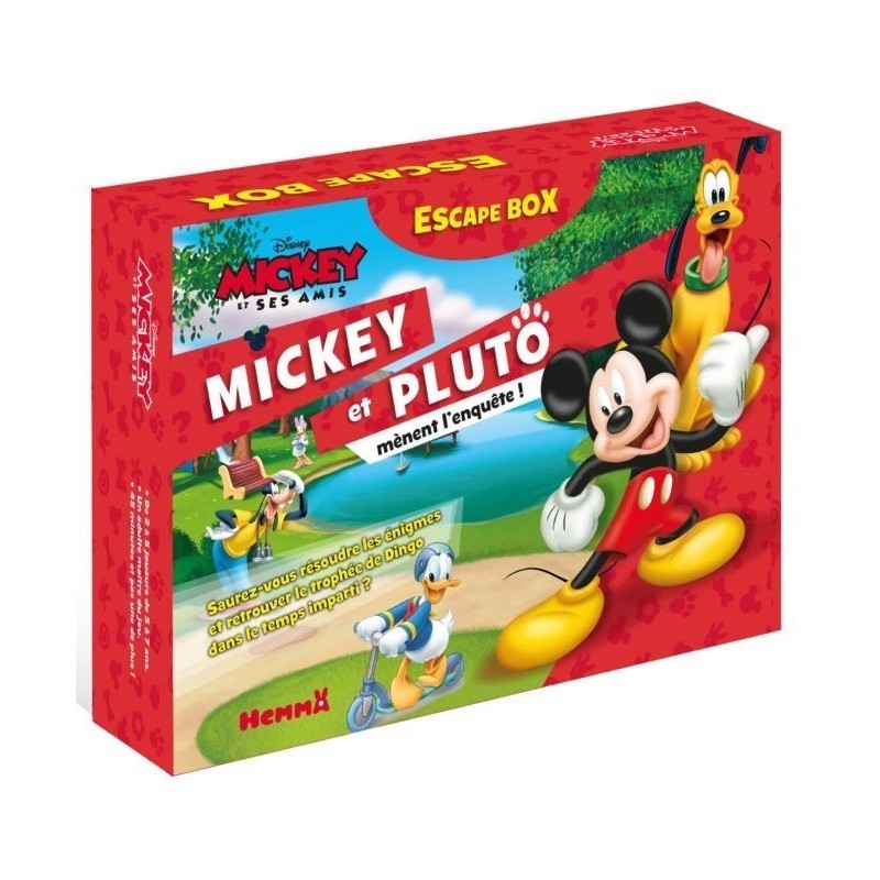 Jeux de société - Escape Box - Disney Mickey et ses amis : Mickey et Pluto mènent l'enquête ! Jeux de société - Escape Box - Disney Mickey et ses amis : Mickey et Pluto mènent l'enquête !