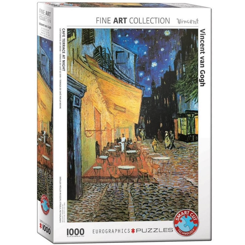 Puzzle Eurographics : Van Gogh : Terrasse de café la nuit - 1000 Pièces Puzzle Eurographics : Van Gogh : Terrasse de café la nuit - 1000 Pièces
