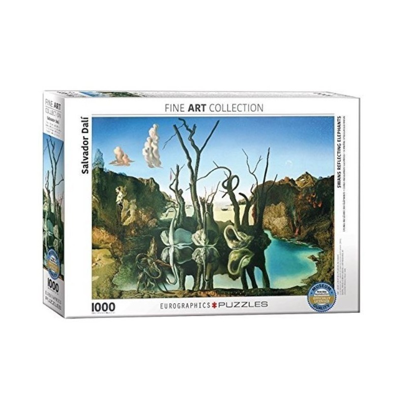 Puzzle Eurographics : Dali- Cygnes reflétant des éléphants - 1000 Pièces Puzzle Eurographics : Dali- Cygnes reflétant des éléphants - 1000 Pièces