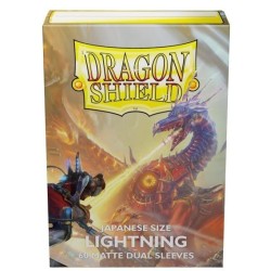 Protège-cartes Dragon Shield - 60 Japanese Sleeves Matte Jaune - Lightning