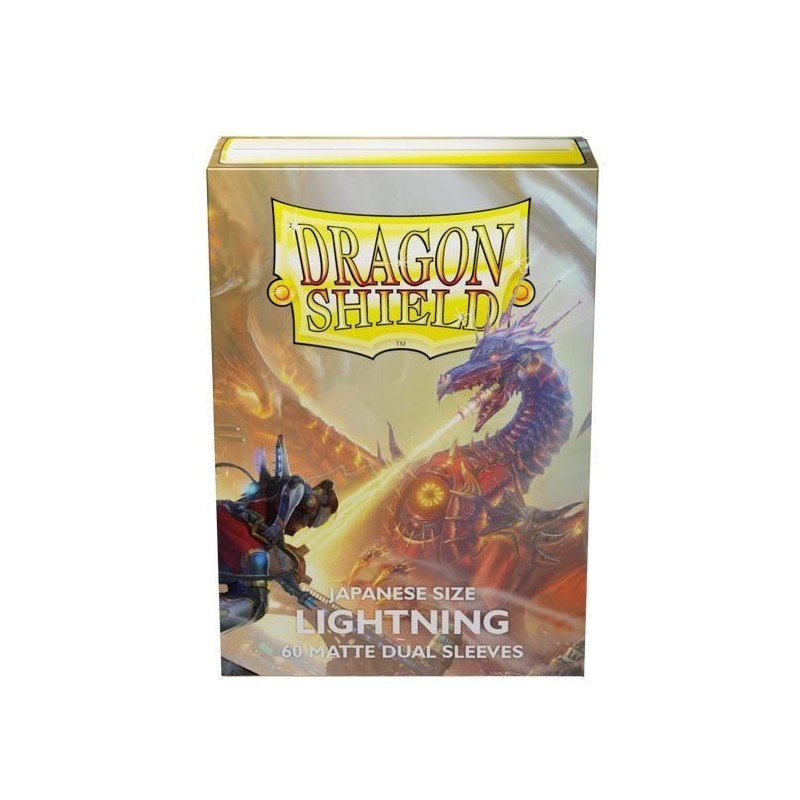 Protège-cartes Dragon Shield - 60 Japanese Sleeves Matte Jaune - Lightning Protège-cartes Dragon Shield - 60 Japanese Sleeves Matte Jaune - Lightning