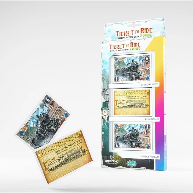 Gamegenic Art Sleeves - Les Aventuriers du Rail Europe Gamegenic Art Sleeves - Les Aventuriers du Rail Europe