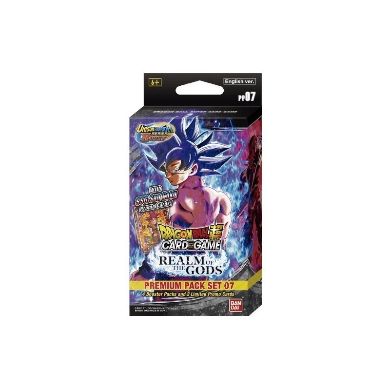 Précommande : Dragon Ball Super Card Game : Premium Pack Realm of the Gods Set PP07 Précommande : Dragon Ball Super Card Game : Premium Pack Realm of the Gods Set PP07