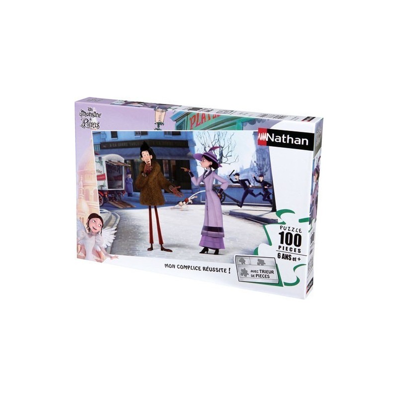 Puzzle Nathan : Mon Complice Réussite - Un Monstre à Paris : Scène de rue - 100 Pièces Puzzle Nathan : Mon Complice Réussite - Un Monstre à Paris : Scène de rue - 100 Pièces