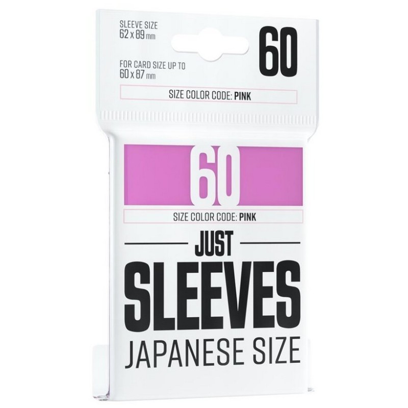 Protège-cartes Gamegenic - 60 Just Sleeves Japanese Size - Rose Protège-cartes Gamegenic - 60 Just Sleeves Japanese Size - Rose