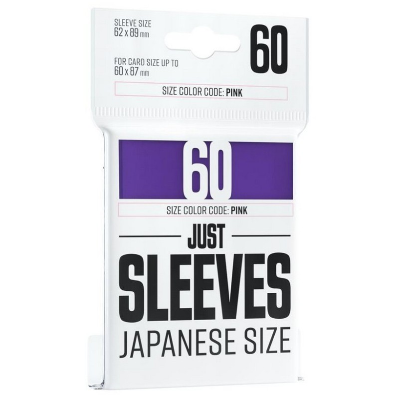 Protège-cartes Gamegenic - 60 Just Sleeves Japanese Size - Violet Protège-cartes Gamegenic - 60 Just Sleeves Japanese Size - Violet