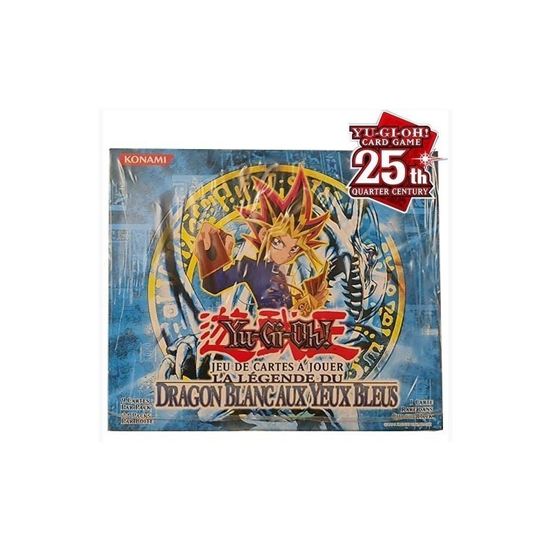 Booster Yu-Gi-Oh! La Légende du Dragon Blanc aux Yeux Bleus 25th édition Boite Complète Booster Yu-Gi-Oh! La Légende du Dragon Blanc aux Yeux Bleus 25th édition Boite Complète