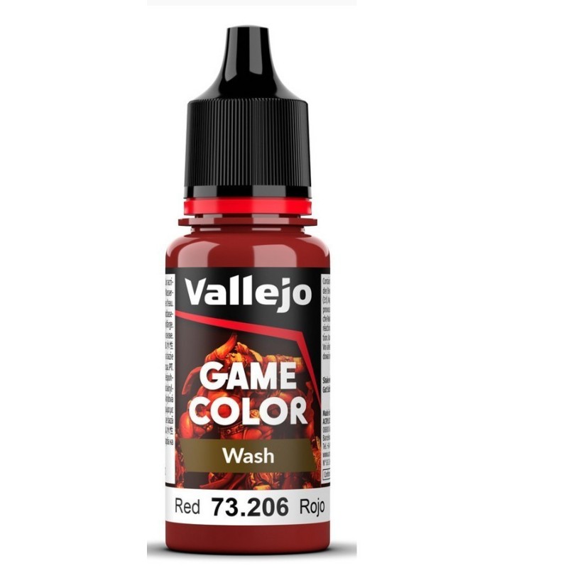 Peinture Vallejo Game Color Wash : Rouge – Red Peinture Vallejo Game Color Wash : Rouge – Red