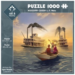 Puzzle Art & Meeple : Mississippi Queen - 1000 Pièces