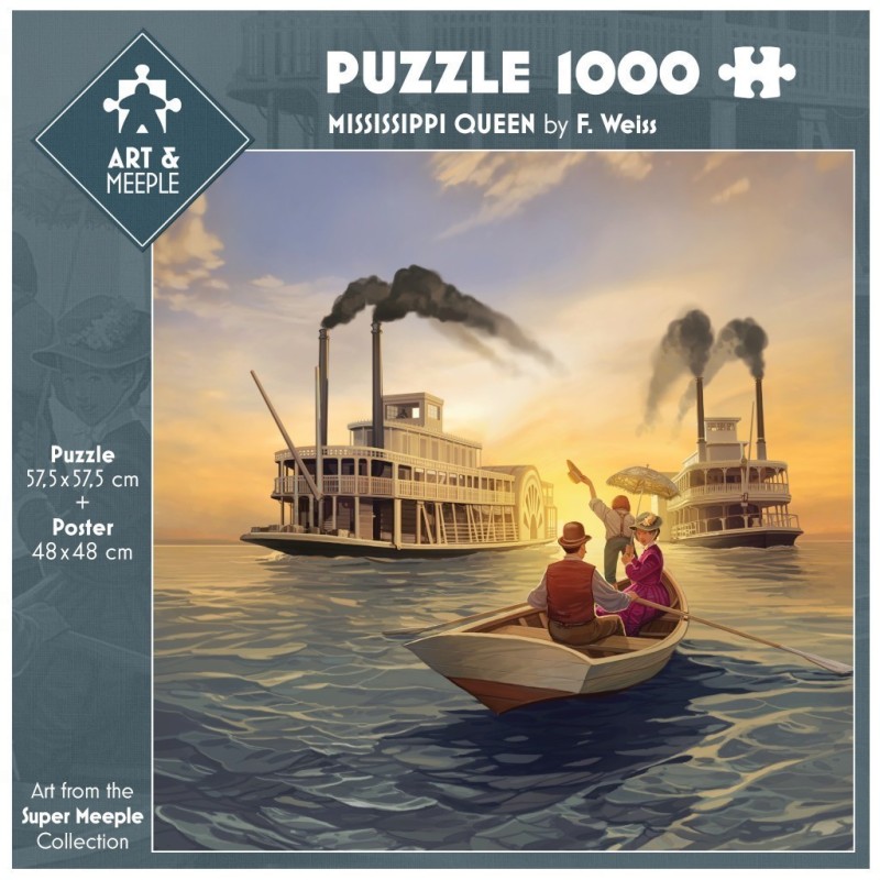 Puzzle Art & Meeple : Mississippi Queen - 1000 Pièces Puzzle Art & Meeple : Mississippi Queen - 1000 Pièces