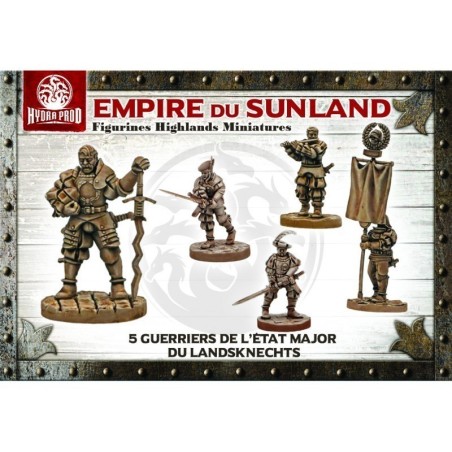 Figurine à peindre : État Major des Guerriers Landsknechts (5 figurines)