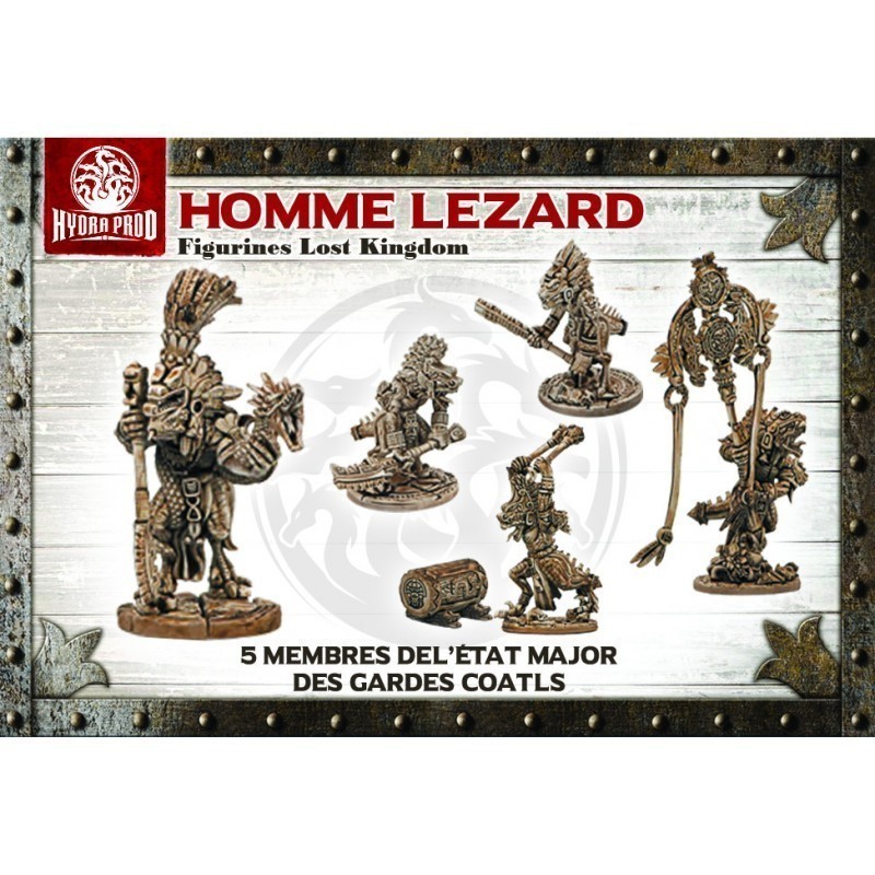 Figurine à peindre : 5 Membres de l'État Major des Gardes Coatls Figurine à peindre : 5 Membres de l'État Major des Gardes Coatls