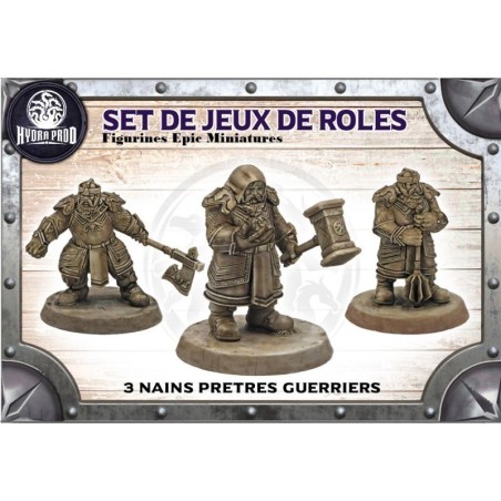 Figurine à peindre : 3 Nains Prêtres Guerriers