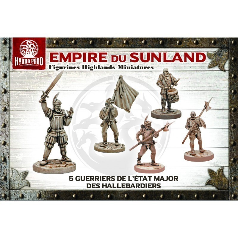 Figurine à peindre : État Major des Hallebardiers du Sunland Figurine à peindre : État Major des Hallebardiers du Sunland