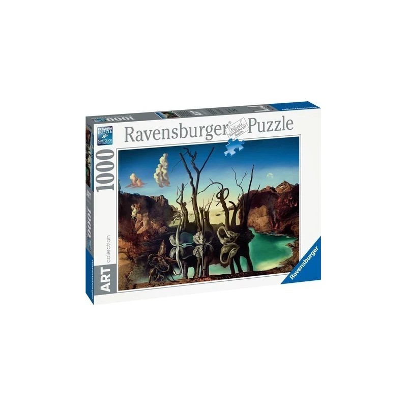 Puzzle Ravensburger Art Collection : Salvador Dalí : Cygnes se reflétant en éléphants - 1000 pièces Puzzle Ravensburger Art Collection : Salvador Dalí : Cygnes se reflétant en éléphants - 1000 pièces