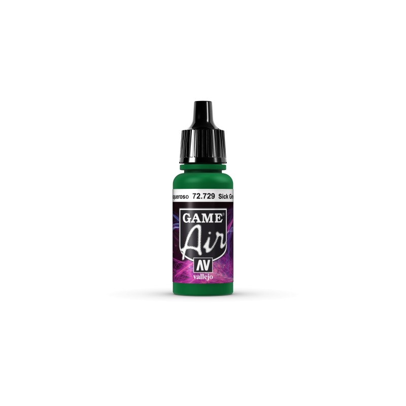 Peinture Vallejo Games Air : Vert Infame - Sick Green Peinture Vallejo Games Air : Vert Infame - Sick Green