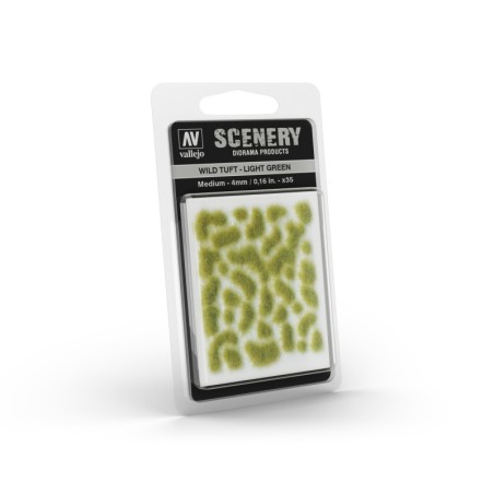 Vallejo Scenery Prince August Games : Wild Tuft - Light Green : 4mm