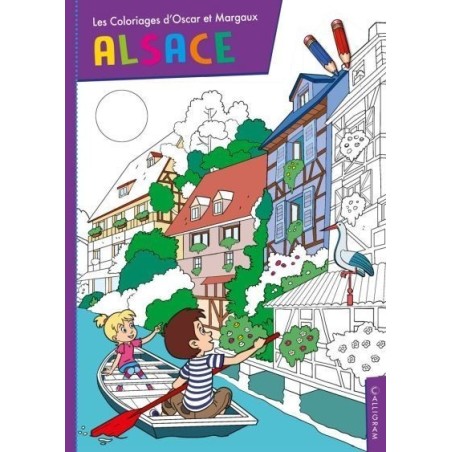 Livre Jeux - Les Coloriages d'Oscar et Margaux : Alsace