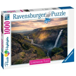 Puzzle Ravensburger Highlights : La Cascade Haiffos, Islande - 1000 Pièces