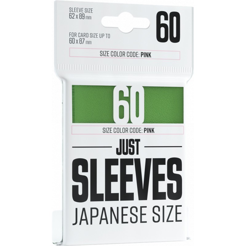 Protège-cartes Gamegenic - 60 Just Sleeves Japanese Size - Vert Protège-cartes Gamegenic - 60 Just Sleeves Japanese Size - Vert
