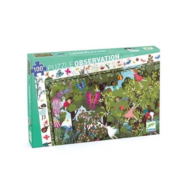 Puzzle Djeco Observation - Jeux au Jardin - 100 Pièces Puzzle Djeco Observation - Jeux au Jardin - 100 Pièces