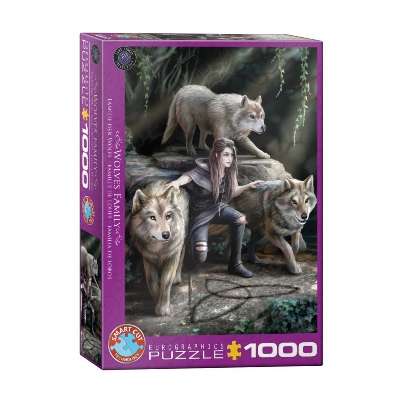 Puzzle Eurographics : Anne Stokes : Famille de Loups - 1000 Pièces Puzzle Eurographics : Anne Stokes : Famille de Loups - 1000 Pièces