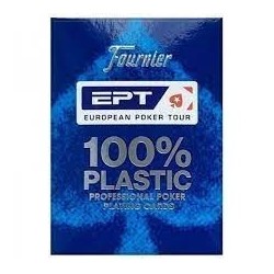 Fournier -  Poker - European Poker Tour - 100% plastique - Bleu