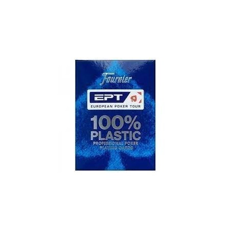 Fournier -  Poker - European Poker Tour - 100% plastique - Bleu